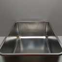 Kirecoo Stainless Steel Cat Litter Box XXL- Metal High Sided Cat Pan, Large Stainless Steel Box, Indoor Litter Tray, Non Stick, No Smell, Easy to Clean, Pet Toilet Supplies for Kitten, Kitty, Rabbit (23.43" L x 15.55" W x 7.68" H)