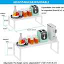 Expandable Spice Rack,Stackable Storage for Cabinet, Multi-Functional Kitchen Shelving,Height-Adjustable,Sustainable Organizer Solution(1Pack/White/Large)