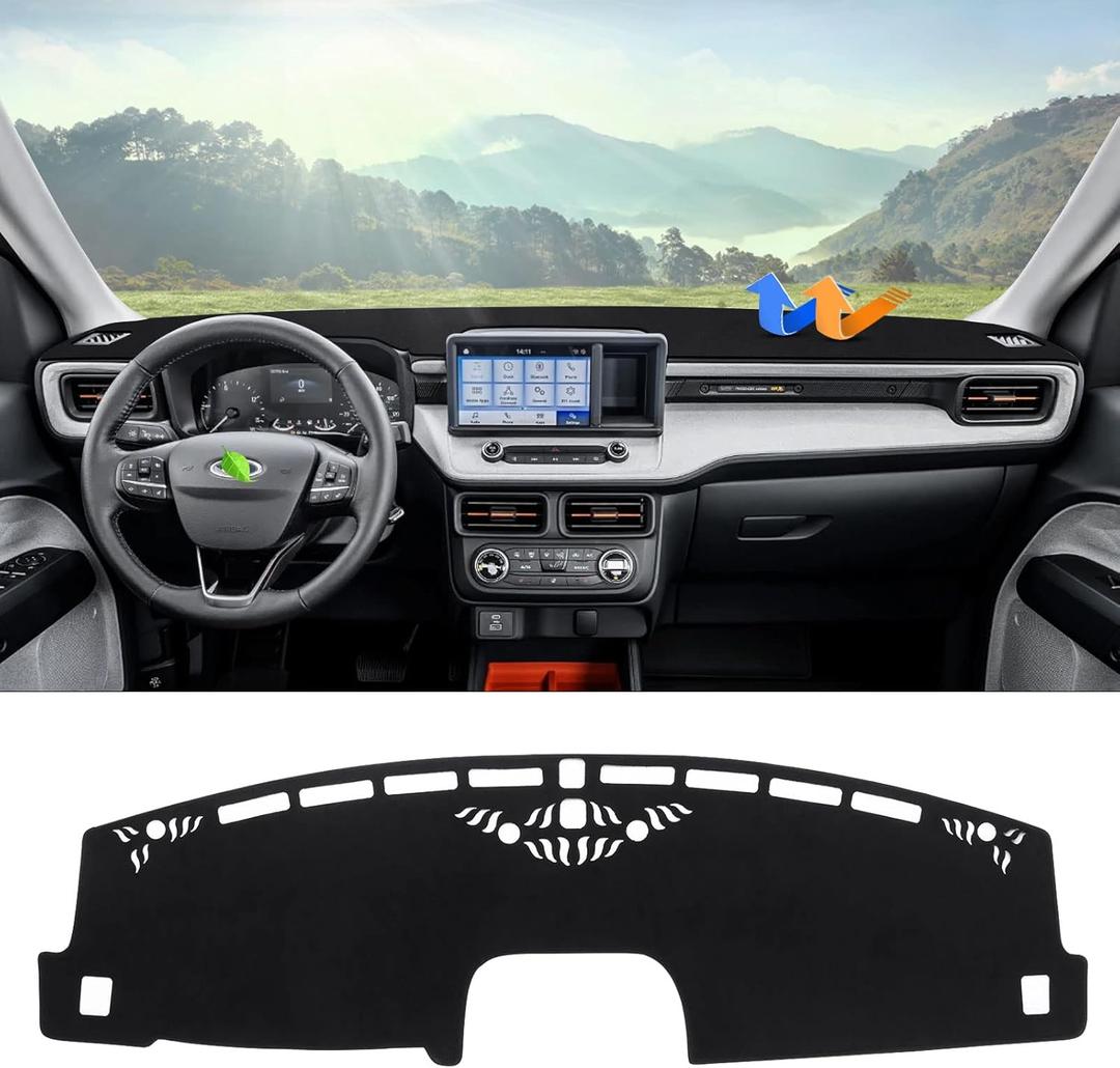 Autorder Dashboard Cover Mat for 2022-2026 Ford Maverick Accessories Dash Cover Suede Dash Mat Sunshade Glare UV Rays Protector