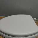 Mayfair Cassel Slow Close Toilet Seat, Easy Clean, Non Slip Premium Wood Seat, Easy Install, Made in USA, Elongated, White