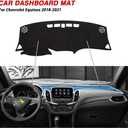CARTIST Dashboard Cover Mat for 2018-2022 2023 2024 Chevy/Chevrolet Equinox Accessories Dash Cover Flannel Dash Mat Sunshade Glare UV Rays Protector