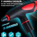 Lichamp T Handle Allen Wrench Set Metric, 8 Piece Heavy Duty Standard Long Tee Handle Allen Hex Key Set, 2-10mm