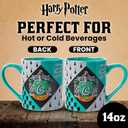 Silver Buffalo Harry Potter Slytherin House Crest, Ceramic Mug, 14oz | Hogwarts, 0.4 Liters