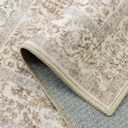 PureCozy Light Brown Area Rug 10x14 Machine Washable Large Vintage Living Room Distressed Non Slip Carpet Traditional Indoor Bedroom Retro Floral Accent Throw Rug for Office Kitchen Dining Room