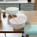 10 oz 4.5 inch Versatile Ceramic Bowls Set of 6 - White Porcelain, Ideal for Ice Cream, Desserts, Snacks, and More - Stackable, Kid-Friendly, Easy to Clean in the Dishwasher