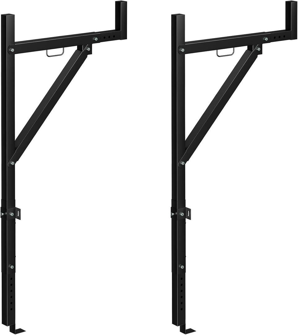 Ladder Rack for Trailer for Pickup Load 250 Lbs,44.5"-49.5" Adjustable Height, Retractable Width Steel Ladder Rack for Truck,Ladder Stand,for Kayak, Surfboard, Construction Wood, Ladder