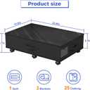 Babenest 4-Pack Under Bed Storage Organizer with Clear Zippered Lid, Foldable Rolling Underbed Drawers on 6 Wheels, Space Saving Clothes, Shoes, Toy Storage for Bedroom, Dorm, Closet