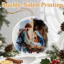 4 x Nativity Scene Christmas Ornament, Jesus Birth Christmas Ornament, Holy Family Decoration, Religious Holiday Decor | Gifts for Christian, Gifts for Religious Women - Style G