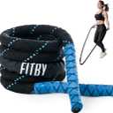 Weighted Jump Rope - 2.9lbs, 9.9 Feet Long Jump Ropes for Fitness, Home Workout Rope, Skipping Rope for Exercise, Total Body Workout Equipment, Durable Jumping Rope by Fitby