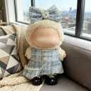 4 x Clothes for LABUBU 17cm Doll (NO Doll)NO Shoes, Outfit for LABUBU, Dress + Hairpin + Mini Bag Set for LABUBU Dress Up, Fashion and Premium Dolls Accessories for LABUBU (Style I)