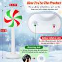 4 Pcs Christmas Inflatables Candy Outdoor Decorations 4 FT Christmas Candy Inflatable Column Blow up Decoration for Winter Xmas Lawn Yard Garden Home Decor (Red, White, Green)