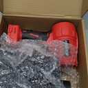 Cordless Leaf Blower Milwaukee M18 18V Battery,580000RPM Turbo Jet Blower with 4 Nozzles, Lightweight Handheld Blower for Patio, Lawn, Yard, Leaves, Dust, Garage & Snow Cleaning (No Battery) (Reddish-brown)