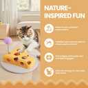 Interactive Cat Toy Puzzle Toys for Indoor Cats Felt Maze Box Kittern Toys Pet Cat Games Self Play Fun Exercise Hide Seek Moving Cat Toy for Bored Adults Cats Encourages Hunting Instincts