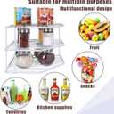 3-Tier Corner Shelf Counter and Cabinet Organizer - Steel Metal Wire - Rust Resistant - Plates, Dishes, Cabinet & Pantry Organizer - Kitchen Organization (10 x 7.5 Inch)(White)