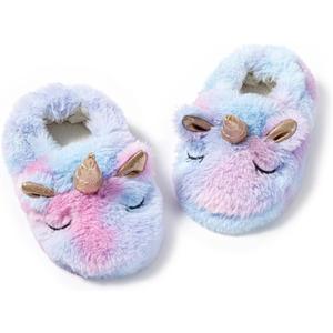 Enteer Baby Girls' Cartoon Indoor Anti Slip House Slippers (Blue)