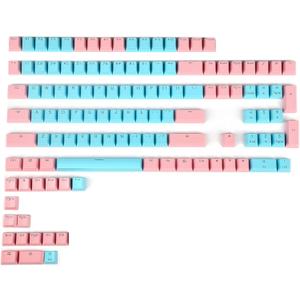 Carbon Miami PBT Doubleshot Shine Through ANSI Backlit Keycaps for MX Mechanical Keyboard Melody 96 KBD75 68 61 87 104 Keychron(Only Keycap) (Miami)