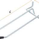 HARFINGTON 15pcs Pegboard Shelving Hooks 5" Metal Peg Board Display Hook Hanging Holders Wall Mount Organize Tools for Workbench Garage Kitchen Store, Silver