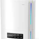 BREEZOME 6L Humidifiers for Bedroom Large Room & Essential Oil Diffuser, Ultrasonic Top Fill Cool Mist Humidifiers for Baby, Plants, Nursery Last up to 60 Hours, Smart Humidistat Control, Quiet, White
