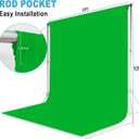 Green Screen Backdrop for Photoshoot, Professional Photo Backdrop Background Curtain for Product PhotographyPortraits, Wedding, Party, Live Streaming Video Recording 8X10 FT (Background Only)