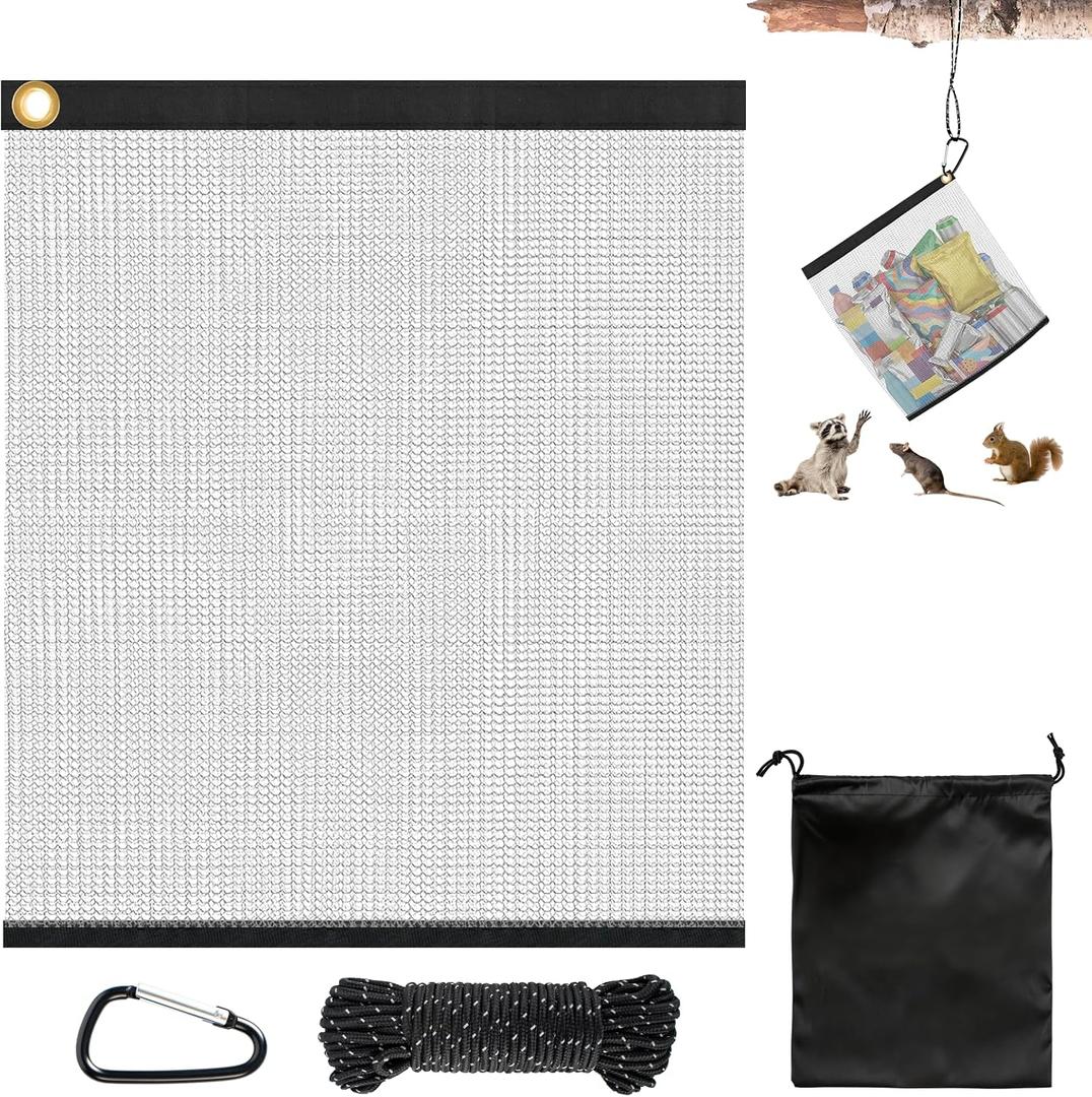 Ultralight Rodent Proof Bear Bag - Stainless Steel Mesh Hanging Food Storage Bags for Camping Backpacking Hiking, Rust-Resistant Sack with Rope and Lock for Easy Hanging