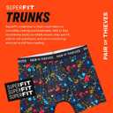 Pair of Thieves Men Super Fit Trunks | Underwear for Men | Breathable Mesh | Moisture Wicking, Daily Comfort (Medium, Grey/Black Mixed Design)