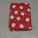 jejeloiu Christmas Fabric by The Yard Cartoon Santa Claus Upholstery Fabric Snowflake Waterproof Indoor Outdoor Decor for DIY Sewing Craft Projects Xmas Decorations 1 Yard (Red)