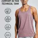 MIER Men's Sleeveless Workout Shirts Quick Dry Swim Athletic Gym Running Muscle Beach Tank Tops for Men (L)