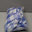 72 inch (6ft) Picnic Table Cover with Bench Covers Washable Wipeable, Flannel Back Resistance to Fading Camping Tablecloth with Elastic Edges Waterproof Windproof Oilproof Dust Sheets (BULE)