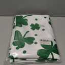 St Patricks Day Tablecloth Rectangle,Shamrock Green Table Cloths Lucky Leaves Spillproof Wrinkle Resistant Waterproof Soft Polyester Oblong Table Cover Decorations for Dining Kitchen (60"x120")