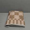 GarveeHome 26 Kitchen Runner Rug Non Slip Brown Checkered Rug,Washable Runner Rug for Hallway Soft Low-Pile Geometric Tan Brown Print Checkerboard Rugs for Entryway Kitchen Dining Room