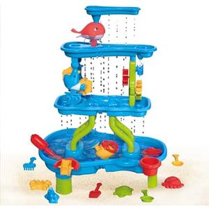 DoBoAoFa Toddler Sand and Water Table with Chair, Outdoor Sensory Play Table, Summer Beach Toy Gift for Kids Boys Girls