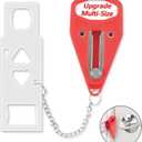 AceMining Portable Door Lock Home Security Door Lock Travel Lockdown Locks for Additional Safety and Privacy Perfect for Traveling Hotel Home Apartment College (1 Pack-Standard)