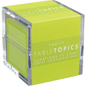 TableTopics Family Conversation Cards for Kids & Parents with 135 Questions for Fun & Connection at Dinnertime, Game Night, & Classrooms