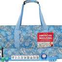GUSTARIA American Mahjong Game Set, 166 Quality White Tiles, 4 All-in-One Color Rack/Pushers, Mahjong Tile Set with Light Blue Printed Carrying Bag