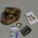 REECHO Invisible Wire Hair Extensions with Thinner Softer Lace Weft (Medium Blonde with Blonde Highlights, 12 Inch (Pack of 1))