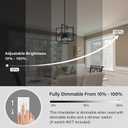 Yiisem Modern Small Black Chandelier, 8-Light Farmhouse Geometric Pendant Lighting Fixtures, Industrial Lantern Hanging Chandelier for Kitchen, Dining Room, Foyer, Entryway