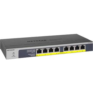 NETGEAR 8-Port Gigabit Ethernet Unmanaged PoE Switch (GS108PP) - with 8 x PoE+ @ 123W Upgradeable, Desktop/Rackmount, and ProSAFE Limited Lifetime Protection