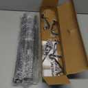 Curtain Rods for Windows 28 to 48 inch, Black Curtain Rod 2 Pack, 5/8" Diameter Metal Curtain Rod Set of 2 with Brackets, Splicing Adjustable Curtain Rod for Bedroom, Living Room, Kitchen, Black