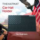 Extra-Large Nonslip Dashboard Car Hat Holder Mat, Ideal Hat Holder for Truck Cowboy Hat Holder for Truck, Hat Holder for Car, Secures Hats and Items on The Road (No Quarter)