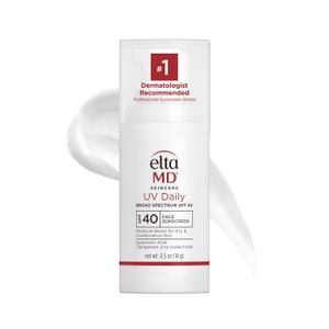 EltaMD UV Daily Face Sunscreen Moisturizer with Zinc Oxide, Daily Face Moisturizer with SPF, Great for Dry, Combination, and Normal Skin (08 - Untinted (0.5 oz))
