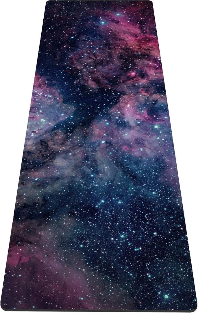 nuveti Yoga Mat Print Extra Thick TPE Non Slip Fitness Exercise Mat with Carrying Bag,72"x24" Extra Thick 6MM Exercise & Workout Mat for Yoga, Pilates Fitness and Floor Exercises