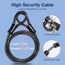 Bike Locks Heavy Duty Anti Theft, Combo Bike U Lock, 4-Digit Resettable Combination E-Bike Large U Shaped Lock with 5Ft Steel Cable for Electric Bike, Bicycle, Escooter, Motorcycle,Door