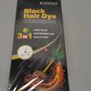 3 IN 1 Hair Color Shampoo Dye For Women & Men Natural Herbal Plant Semi Permanent Grey Hair Cover Treated, 16.9 Fl Oz, Black