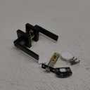 JO.KO Entry Door Lock Set, Square Door Lever for Bedroom, Passage Door Privacy Locking Interior/Exterior Entry Door Knob/Heavy Duty (1 Pack, Matte Black)