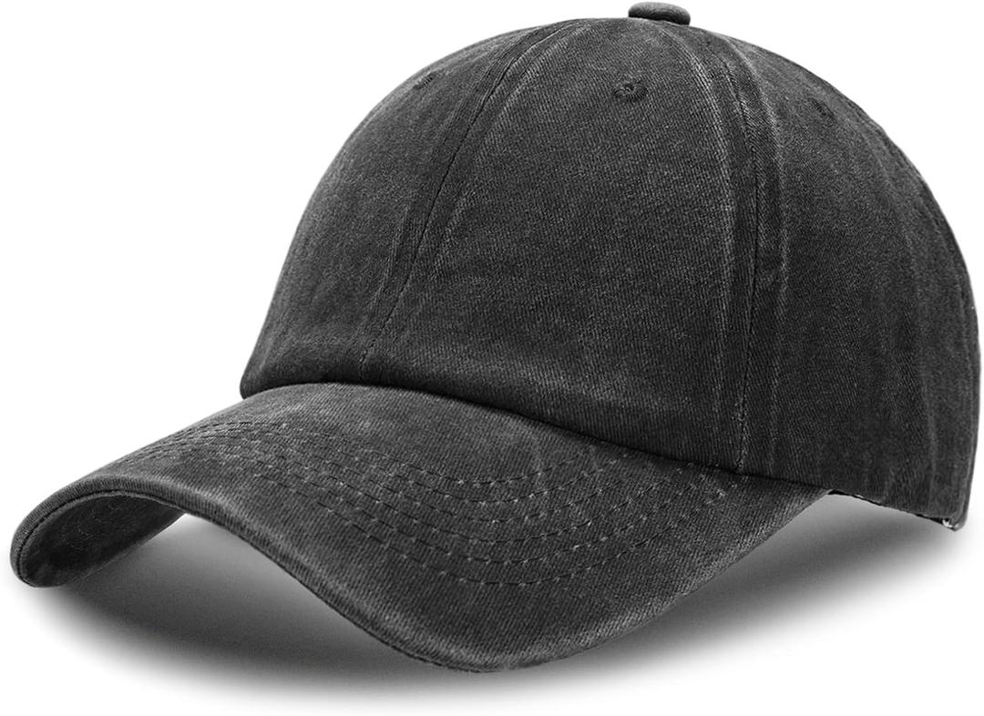 Vintage Washed Baseball Cap for Men Women Adjustable Baseball Hat Classic Distressed Cotton Dad Hat, One Size