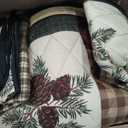 Donna Sharp Pine Panels King Quilt Set, 104" x 96" | Includes 1 Quilt and 2 King Shams, Machine Washable