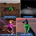 ChalkLit Light Up Dog Harness, No Pull Led Dog Harness Glow-in-The-Dark for Night Walking, USB Rechargeable Lighted Safety Vest for Medium Large Dogs, Adjustable Soft Mesh Fully Illuminated (Blue, XL)