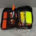 Thrive Emergency Car Kits for Vehicles - Roadside Emergency Car Kit (104 Pieces) - Car Kits for Emergency - Roadside Car Kit with Jumper Cables and Mini First Aid Kit - Gray Bag