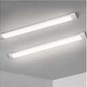 KILIPOL 3FT LED Batten Light, Ceiling Surface Mounted Slim LED Tube Lights, 30W 4000K Neutral White for Office, Shop, Garage, Home, 2 Packs