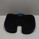 Everlasting Comfort Doctor Recommended Memory Foam Seat Cushion for Office Chairs & Car - Ergonomic Office Desk Accessories - Cushions for Tailbone Pain Relief, Sciatica & Back Support Pillow (01. Black)